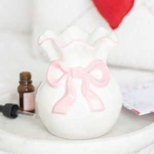 Κεραμικός Καυστήρας Pink Bow – Για Αιθέρια Έλαια & Wax Melts