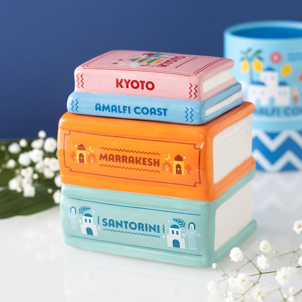 Κεραμικός Καυστήρας "Books & Travel" – Για Wax Melts & Έλαια
