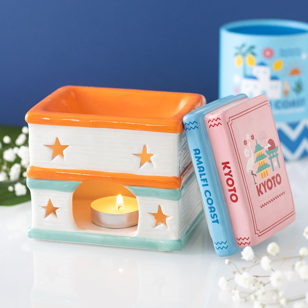 Κεραμικός Καυστήρας "Books & Travel" – Για Wax Melts & Έλαια - Image 3