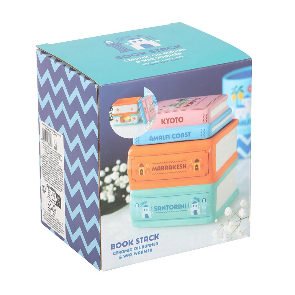 Κεραμικός Καυστήρας "Books & Travel" – Για Wax Melts & Έλαια - Image 4