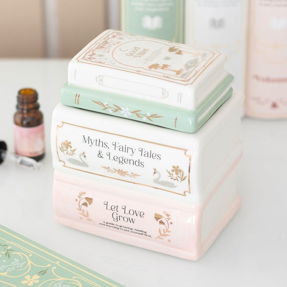 Κεραμικός Καυστήρας Vintage Books – Για Wax Melts & Έλαια