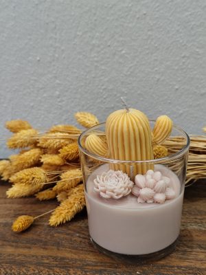 Desert Bloom Candle – Χειροποίητο Φυτικό Κερί σε Ποτήρι